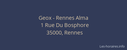 Geox - Rennes Alma