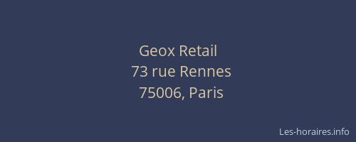 Geox Retail