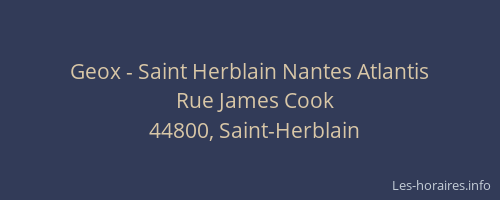 Geox - Saint Herblain Nantes Atlantis
