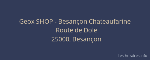 Geox SHOP - Besançon Chateaufarine