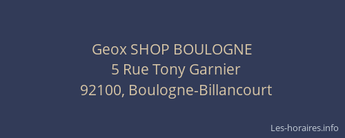 Geox SHOP BOULOGNE