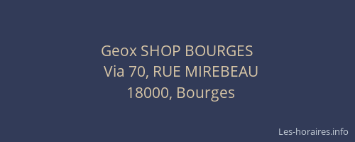 Geox SHOP BOURGES