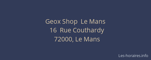 Geox Shop  Le Mans