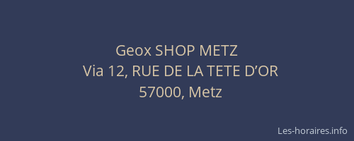 Geox SHOP METZ