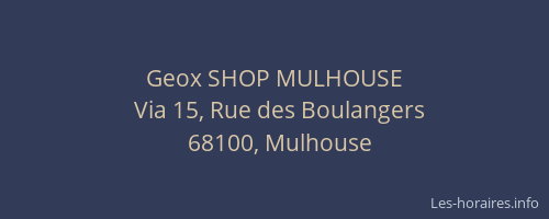 Geox SHOP MULHOUSE
