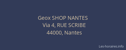 Geox SHOP NANTES