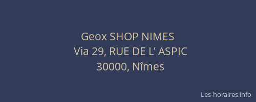 Geox SHOP NIMES