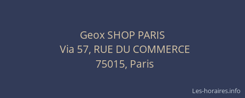 Geox SHOP PARIS