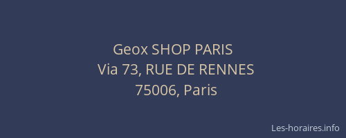 Geox SHOP PARIS