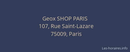 Geox SHOP PARIS