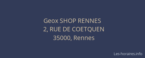 Geox SHOP RENNES