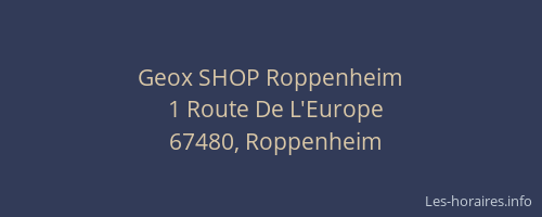 Geox SHOP Roppenheim
