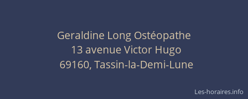 Geraldine Long Ostéopathe
