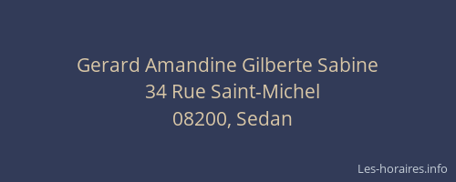Gerard Amandine Gilberte Sabine