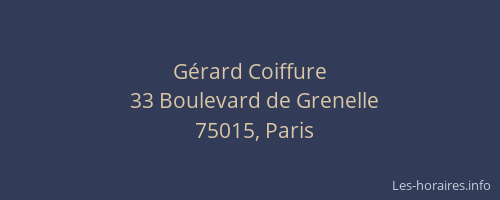 Gérard Coiffure