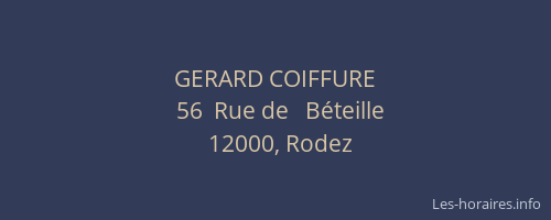GERARD COIFFURE