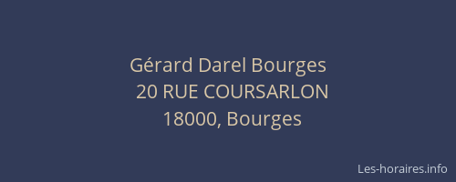 Gérard Darel Bourges