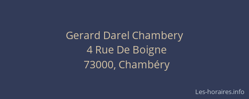Gerard Darel Chambery