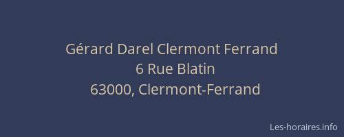 Gérard Darel Clermont Ferrand