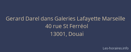 Gerard Darel dans Galeries Lafayette Marseille