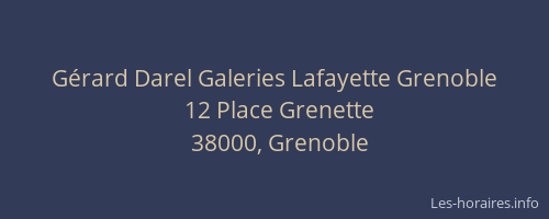 Gérard Darel Galeries Lafayette Grenoble
