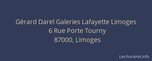 Gérard Darel Galeries Lafayette Limoges