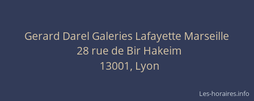 Gerard Darel Galeries Lafayette Marseille