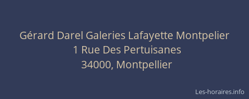 Gérard Darel Galeries Lafayette Montpelier