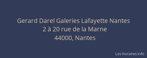 Gerard Darel Galeries Lafayette Nantes