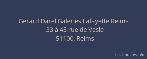 Gerard Darel Galeries Lafayette Reims
