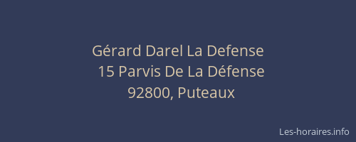 Gérard Darel La Defense