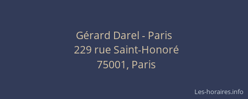 Gérard Darel - Paris