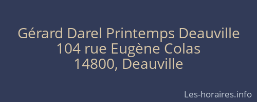 Gérard Darel Printemps Deauville