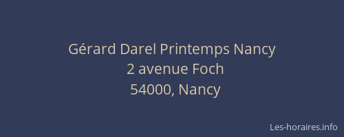 Gérard Darel Printemps Nancy