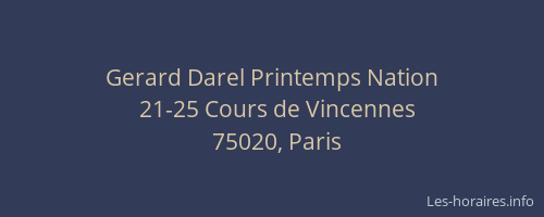 Gerard Darel Printemps Nation