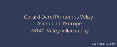 Gerard Darel Printemps Velizy