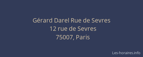 Gérard Darel Rue de Sevres