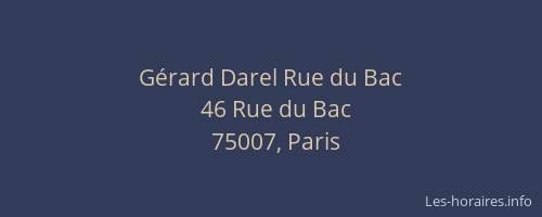 Gérard Darel Rue du Bac