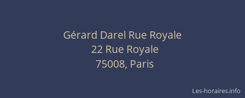 Gérard Darel Rue Royale