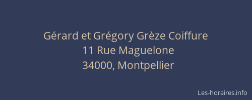 Gérard et Grégory Grèze Coiffure