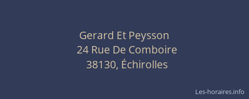 Gerard Et Peysson