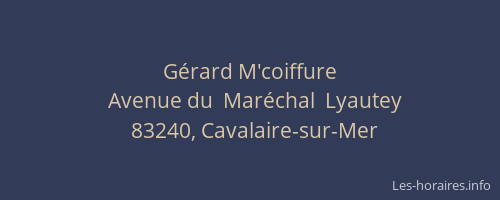 Gérard M'coiffure