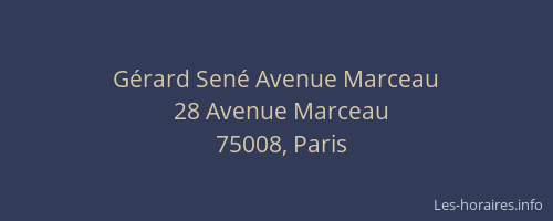 Gérard Sené Avenue Marceau