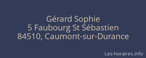 Gérard Sophie