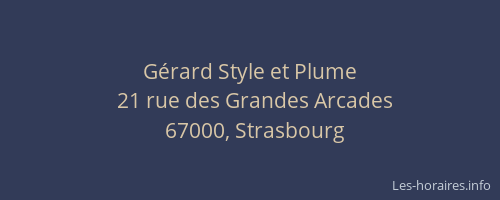 Gérard Style et Plume