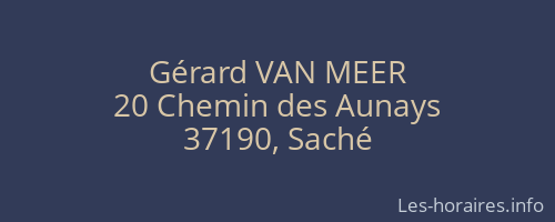 Gérard VAN MEER