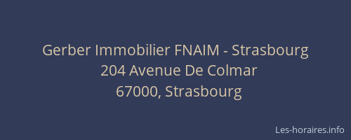 Gerber Immobilier FNAIM - Strasbourg