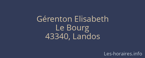 Gérenton Elisabeth