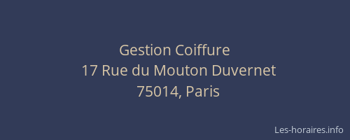 Gestion Coiffure