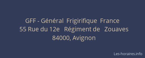 GFF - Général  Frigirifique  France